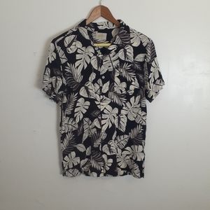 Jachs New York Hawaiian Shirt Button Up Short Sleeved 100% Rayon Tropical